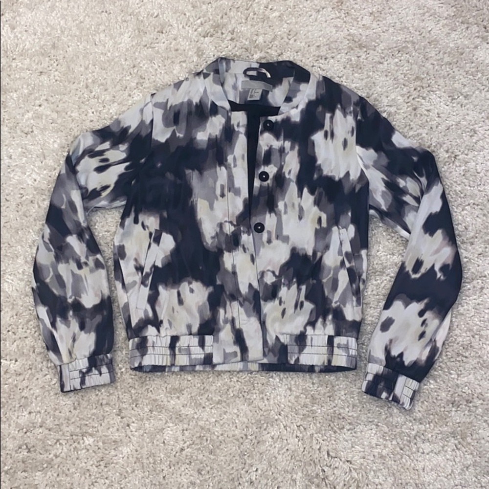 H&M Black & White Bomber Jacket